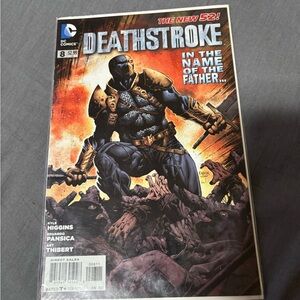DC Comics Deathstroke Comic Book - Black, Gold, Orange Cover